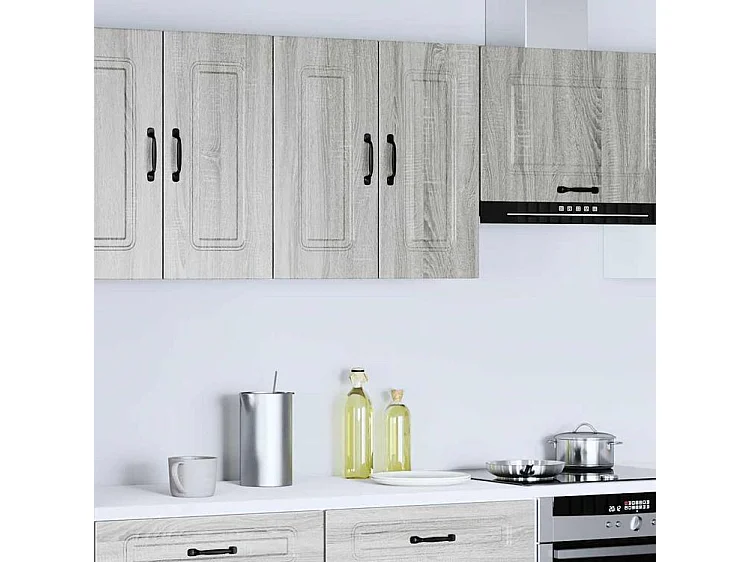 Armoire murale de cuisine Kalmar sonoma gris bois d'ingénierie