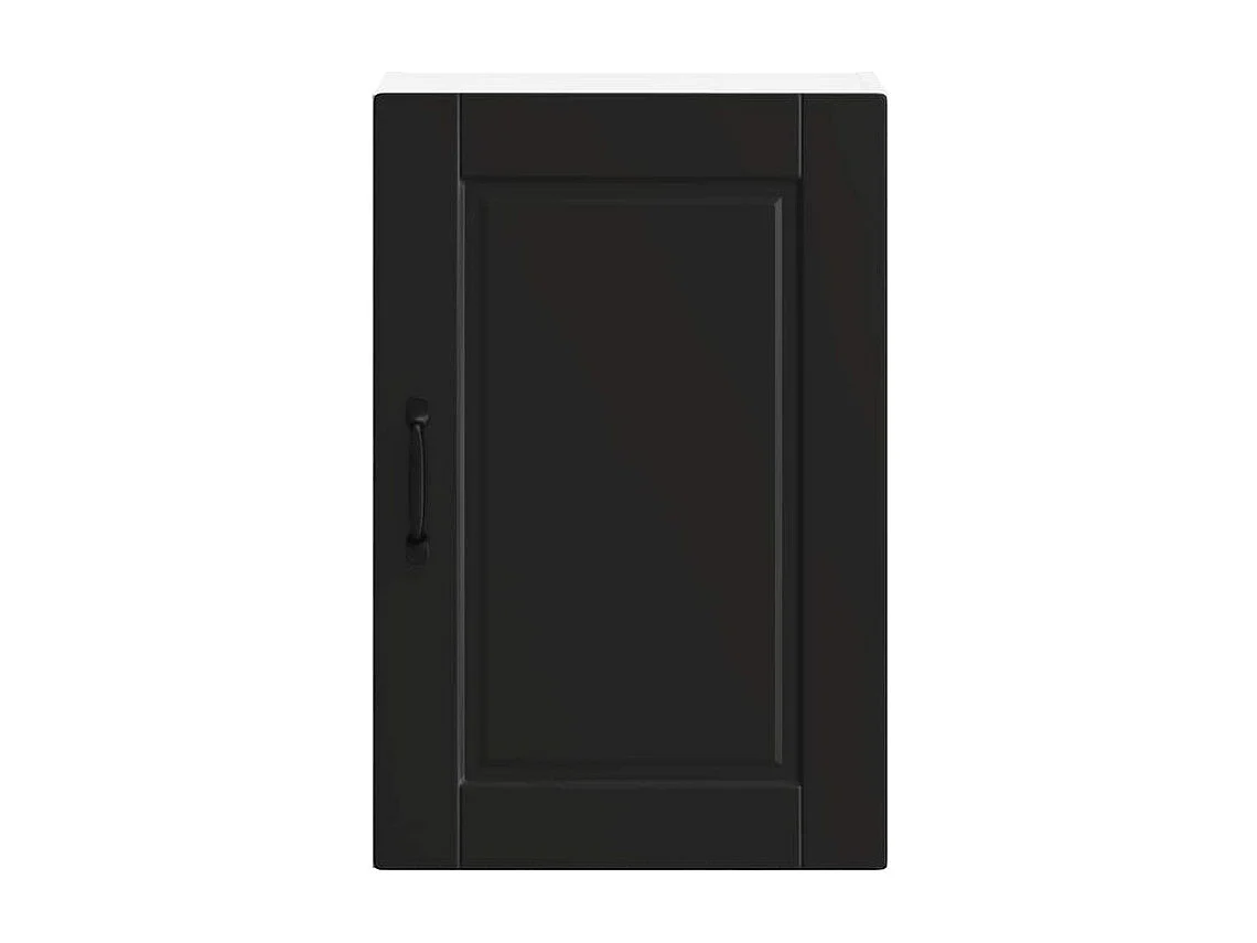 Armoire murale de cuisine Porto noir bois d'ingénierie