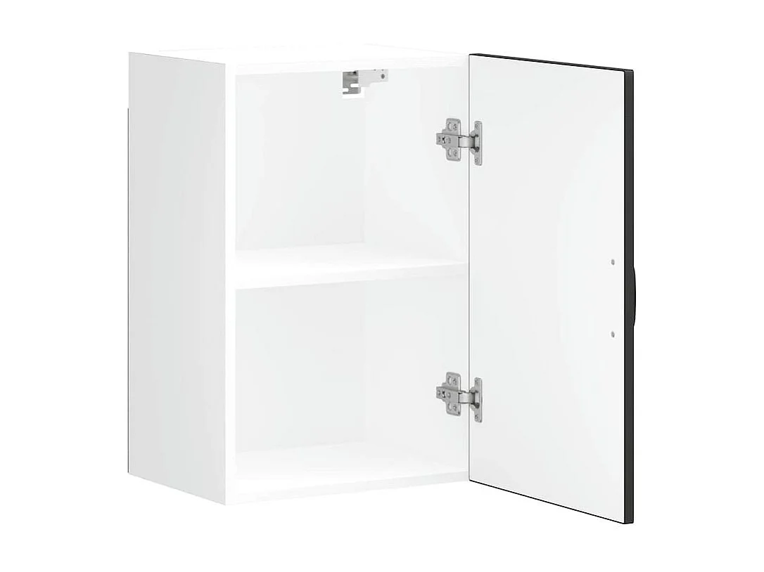 Armoire murale de cuisine Porto noir bois d'ingénierie