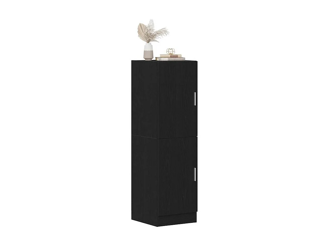 Armoire de cuisine noir 38x41,5x131,5 bois d'ingénierie