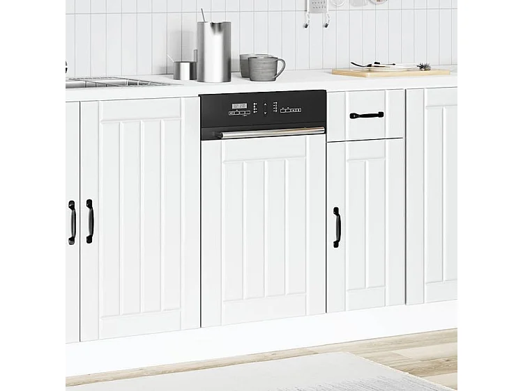 Panneau de lave-vaisselle Lucca blanc bois d'ingénierie