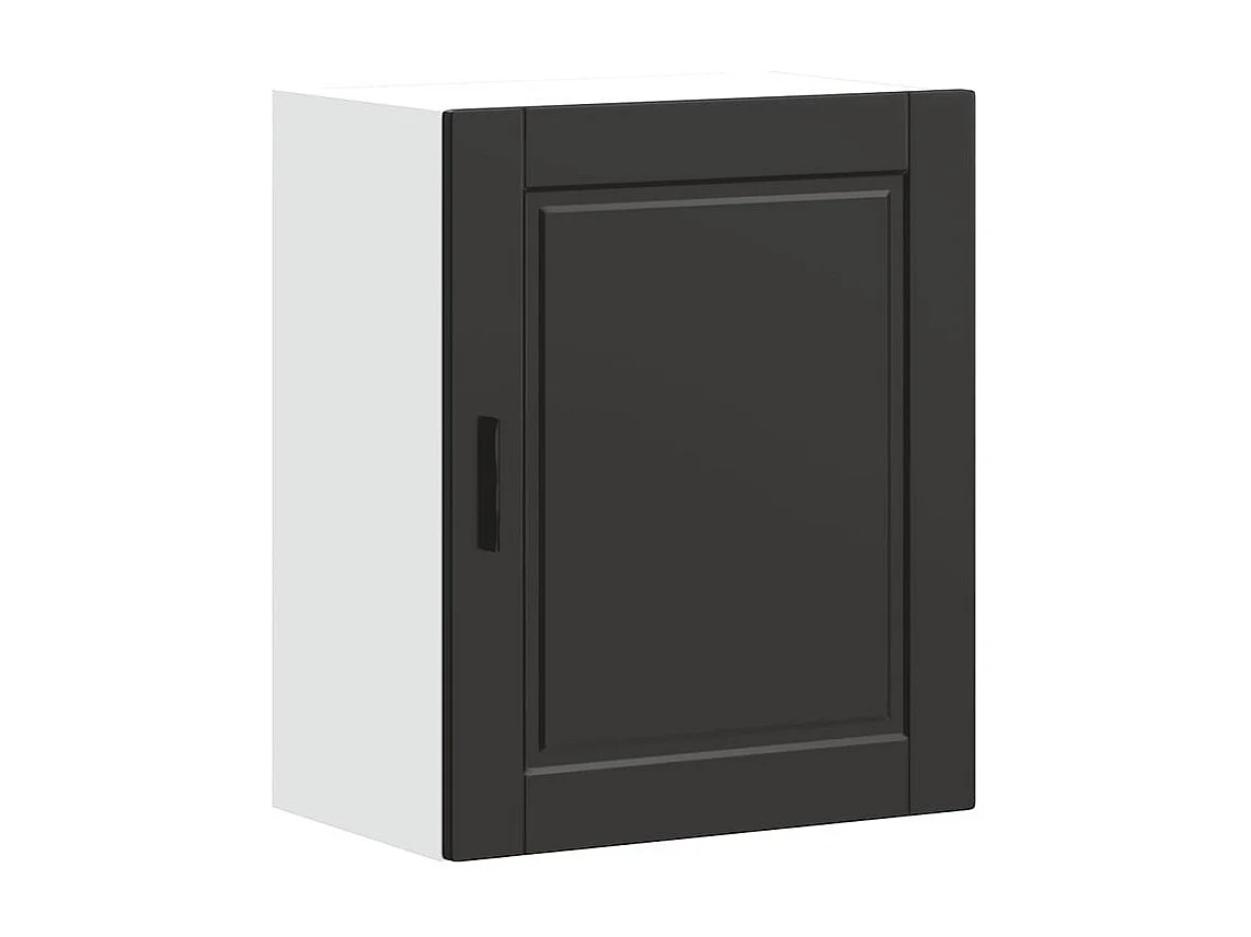 Armoire murale de cuisine Porto noir bois d'ingénierie