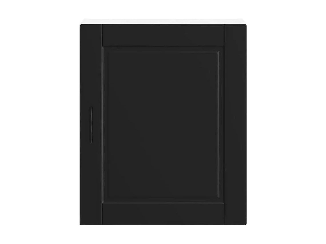 Armoire murale de cuisine Porto noir bois d'ingénierie