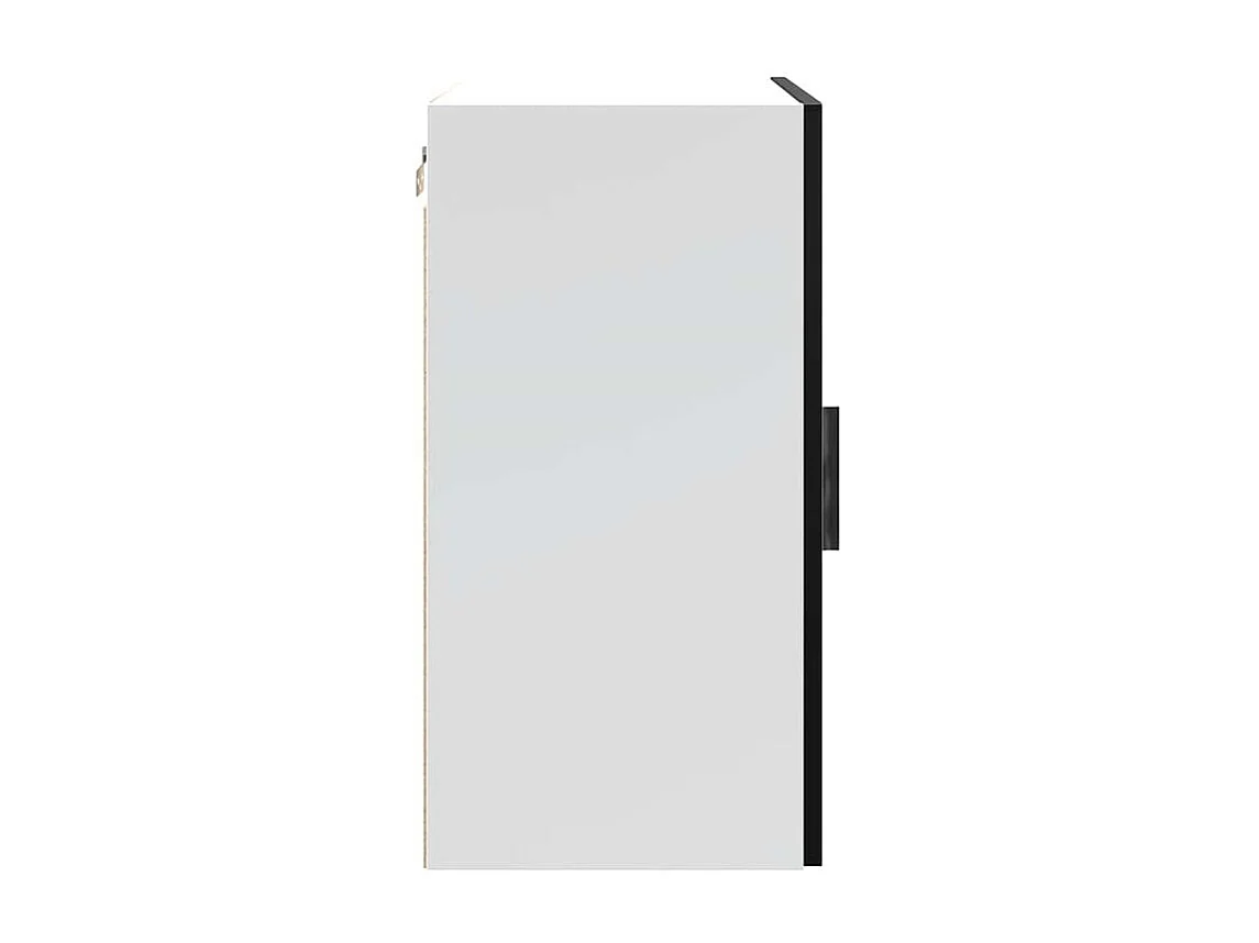 Armoire murale de cuisine Porto noir bois d'ingénierie