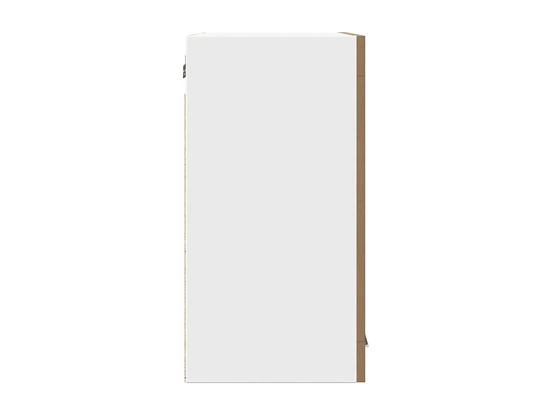 Armoire murale de cuisine avec porte en verre chêne artisanal