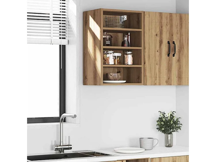Armoire suspendue chêne artisanal 40x29,5x60 bois ingénierie