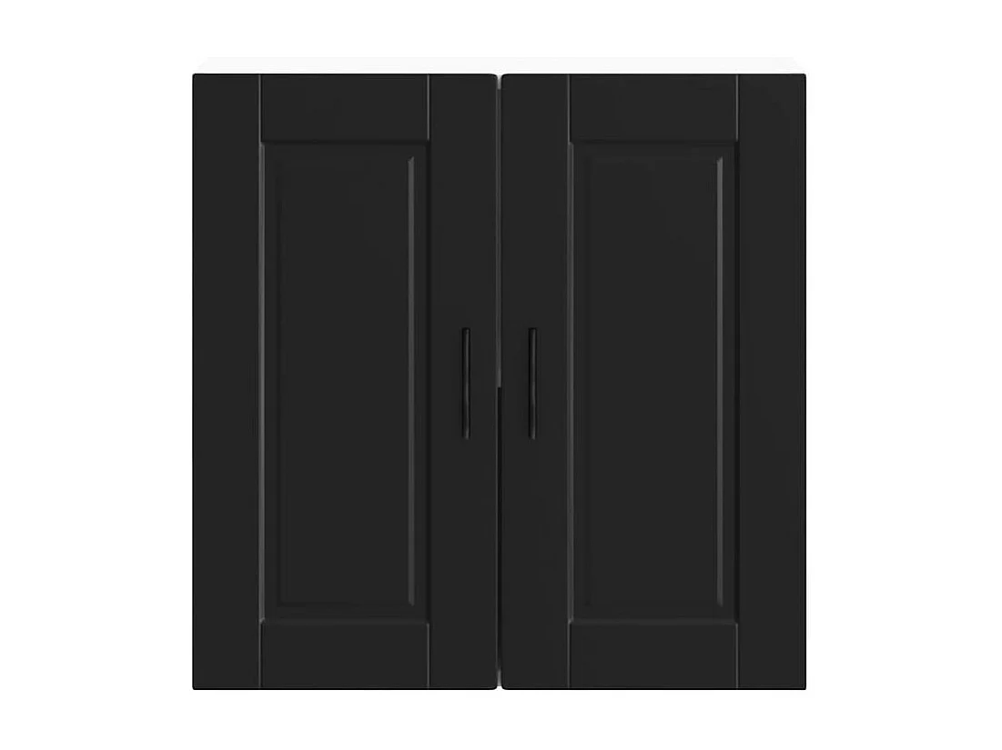Armoire murale de cuisine Porto noir bois d'ingénierie