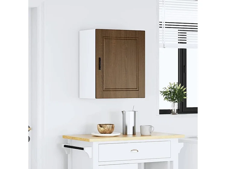 Armoire murale de cuisine Porto chêne marron bois d'ingénierie
