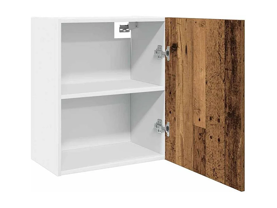 Armoire suspendue 2 pc vieux bois 50x31x60 bois ingénierie