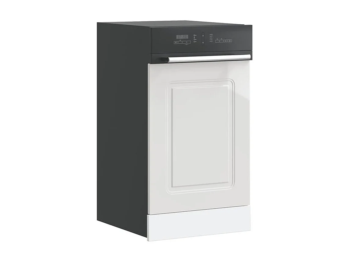 Panneau de lave-vaisselle Kalmar blanc brillant 45x1,5x67