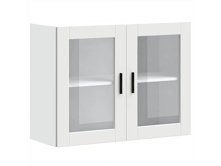 Armoire murale de cuisine avec porte en verre Porto blanc