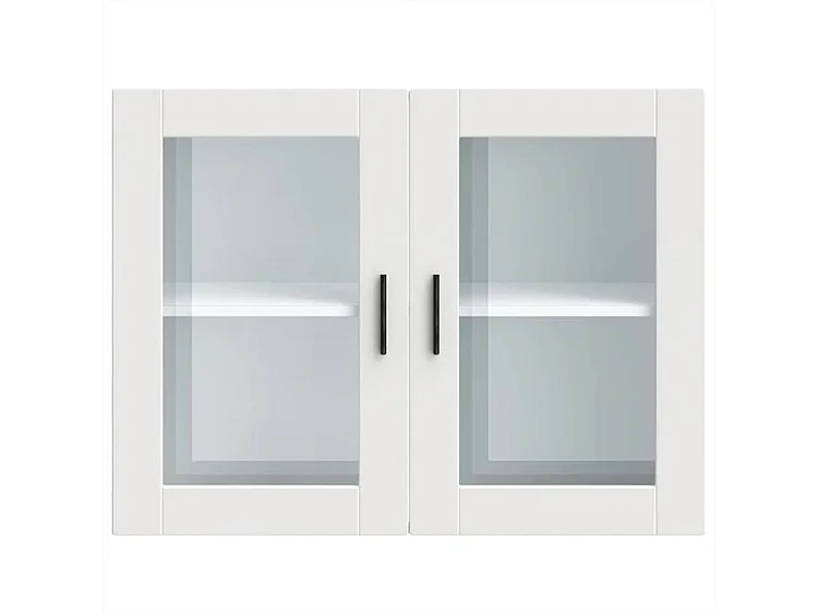 Armoire murale de cuisine avec porte en verre Porto blanc