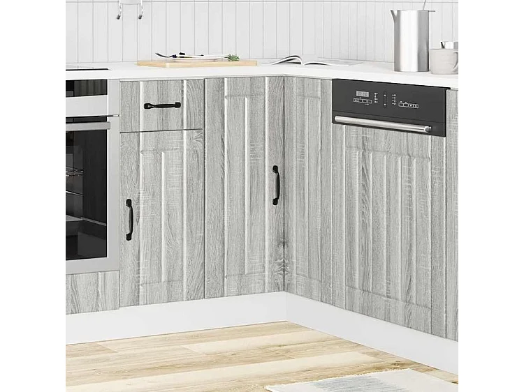 Armoire d'angle de cuisine Lucca sonoma gris bois d'ingénierie