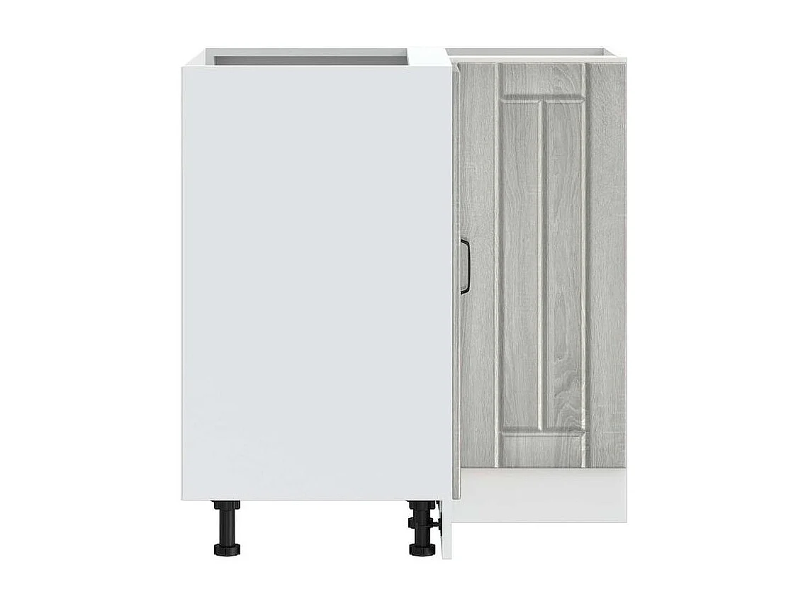 Armoire d'angle de cuisine Lucca sonoma gris bois d'ingénierie