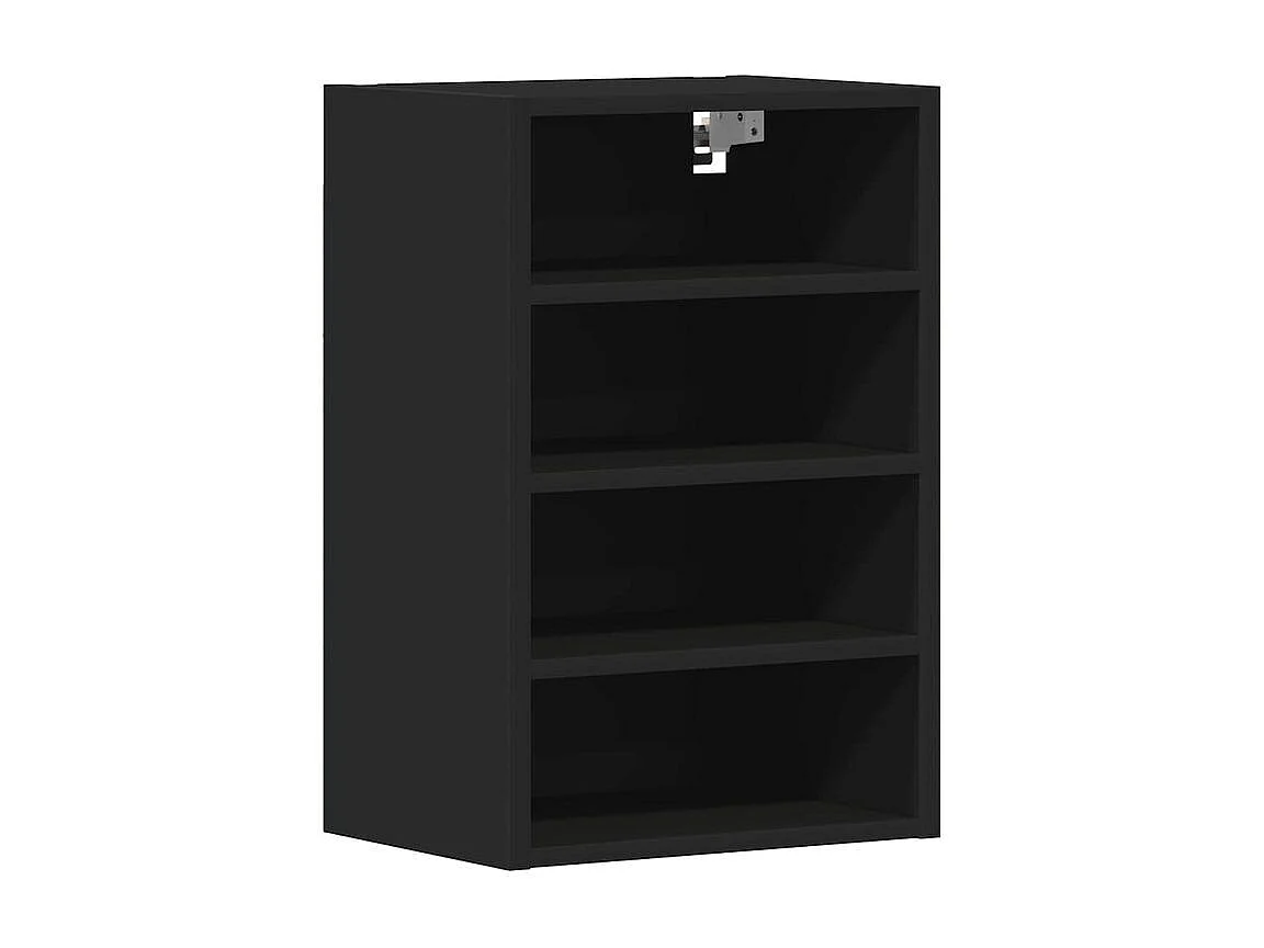 Armoire suspendue noir 40x29,5x60 bois d'ingénierie