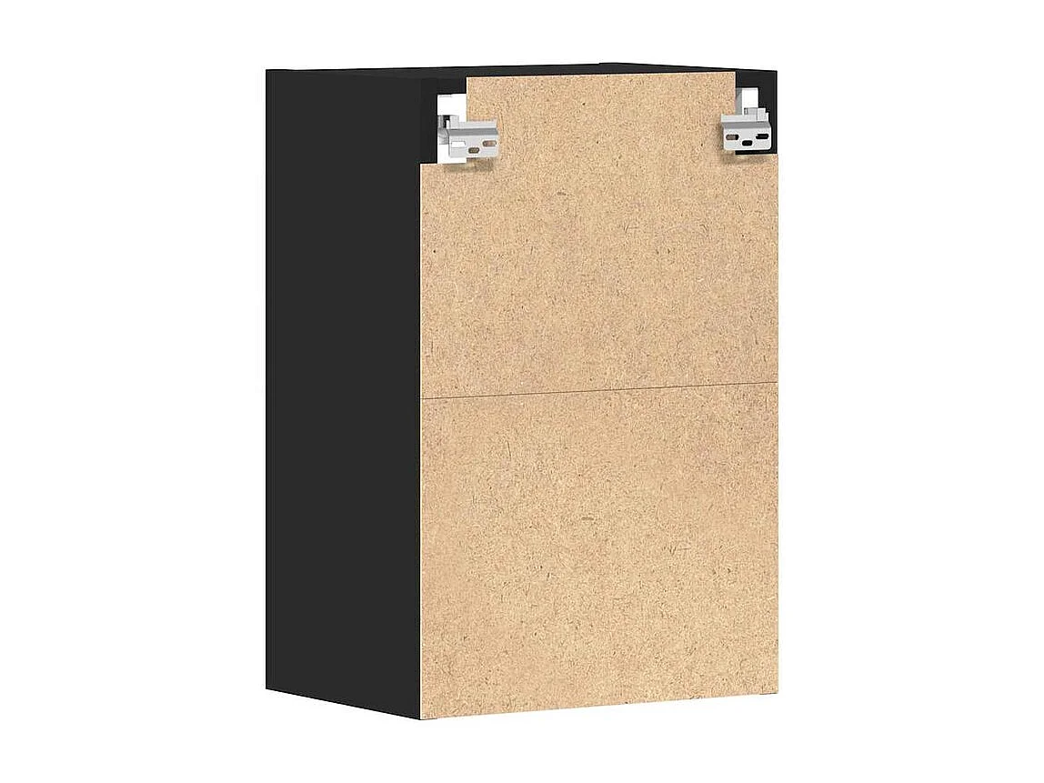 Armoire suspendue noir 40x29,5x60 bois d'ingénierie