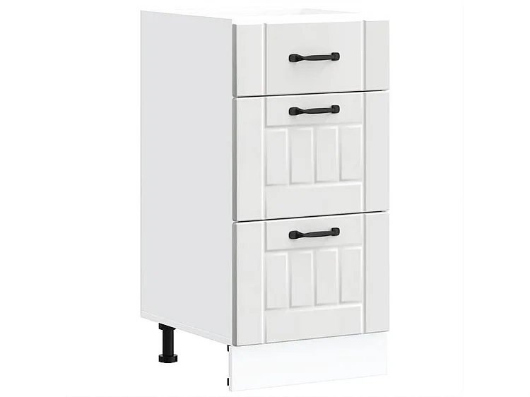 Armoire de cuisine Lucca blanc bois d'ingénierie