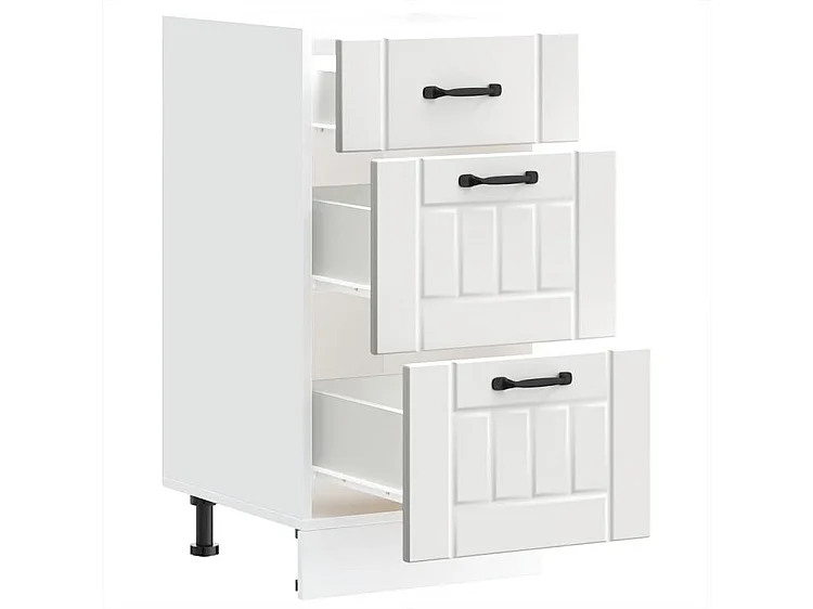 Armoire de cuisine Lucca blanc bois d'ingénierie