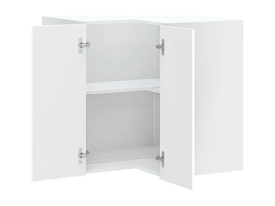 Armoire d'angle murale de cuisine Porto blanc bois d'ingénierie