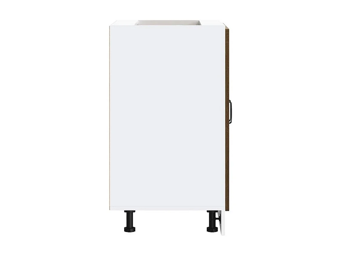 Meuble bas pour évier Kalmar chêne marron bois d'ingénierie