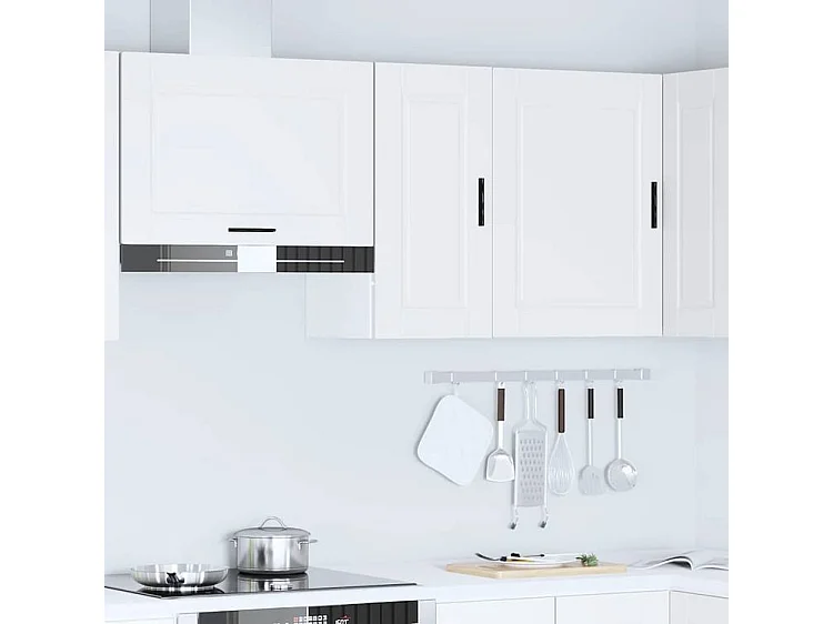 Armoire murale de cuisine Porto blanc bois d'ingénierie