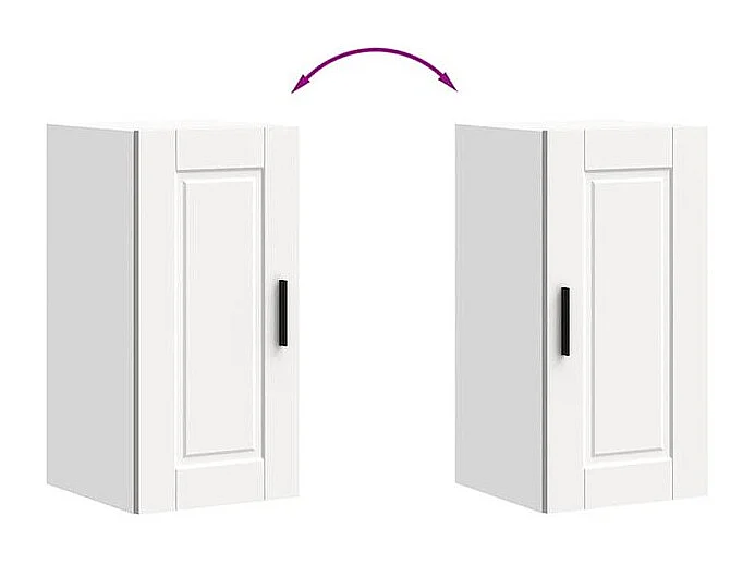 Armoire murale de cuisine Porto blanc bois d'ingénierie