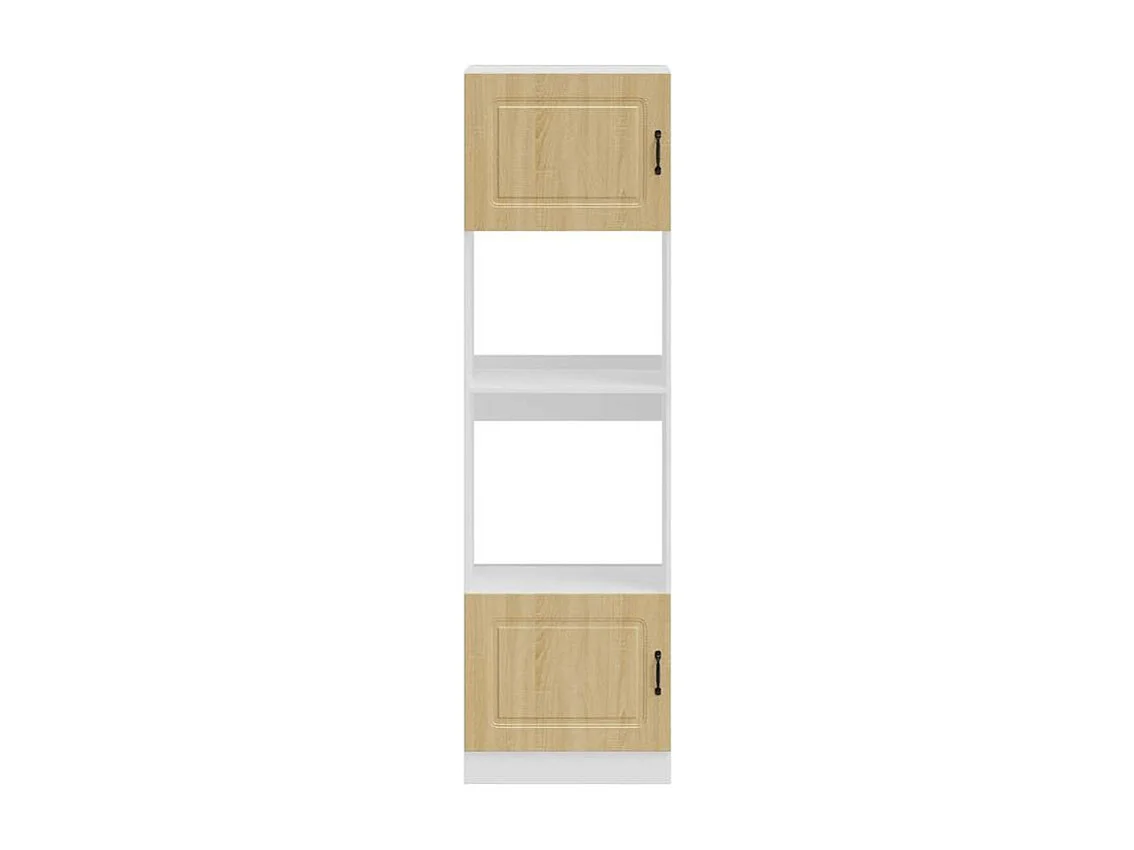 Armoire de four 2 pc Lucca chêne sonoma bois d'ingénierie