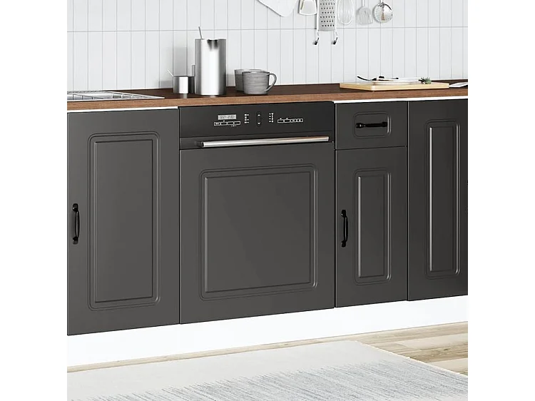Panneau de lave-vaisselle Kalmar noir 60x1,5x67