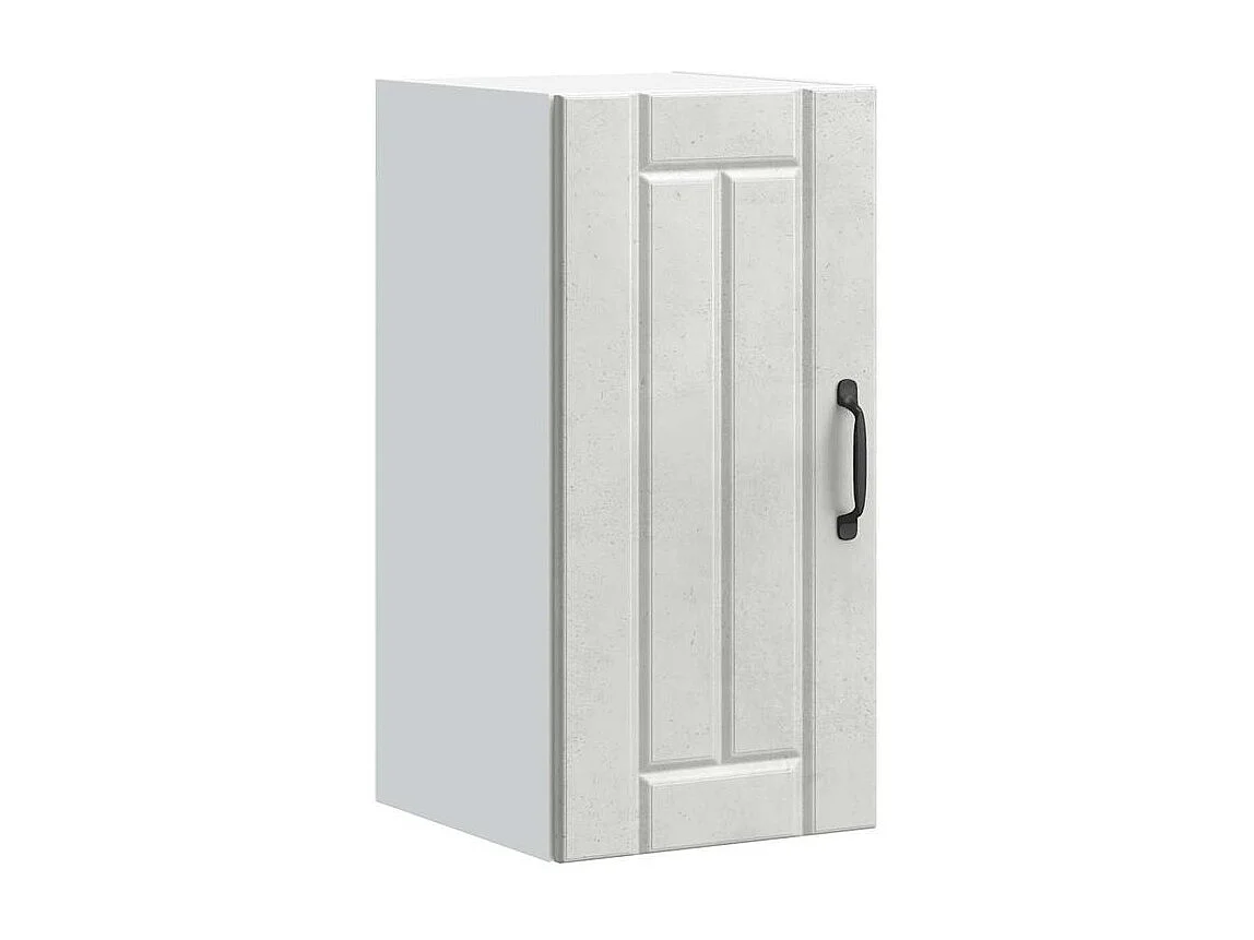 Armoire murale de cuisine Lucca gris béton bois ingénierie