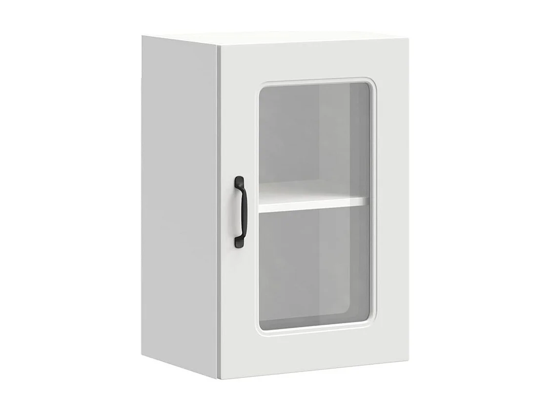 Armoire murale de cuisine avec porte en verre Kalmar blanc