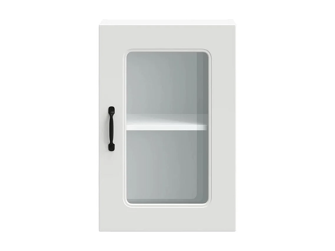 Armoire murale de cuisine avec porte en verre Kalmar blanc