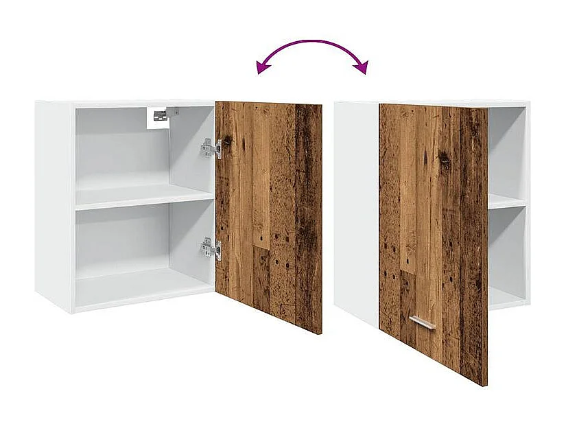 Armoire suspendue vieux bois 50x31x60 bois d'ingénierie