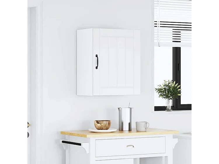Armoire murale de cuisine Lucca blanc bois d'ingénierie