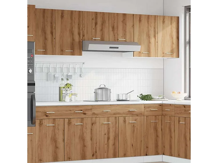 Armoire suspendue chêne artisanal 40x31x60 bois d'ingénierie