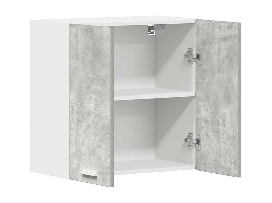 Armoire murale cuisine gris béton 60x31x60 bois d'ingénierie