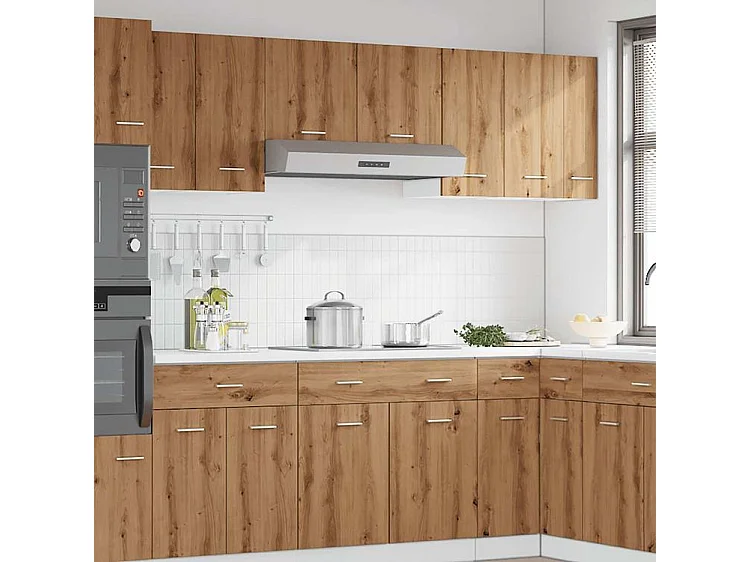 Armoire suspendue chêne artisanal 30x31x60 bois d'ingénierie