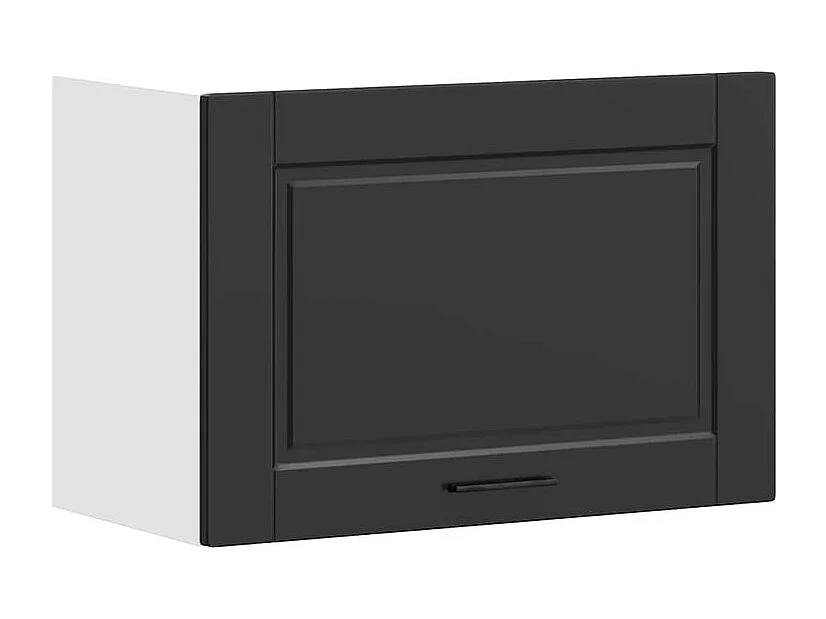 Armoire murale de cuisine Porto noir bois d'ingénierie