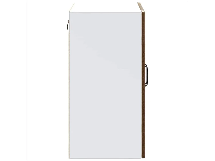 Armoire murale de cuisine et porte en verre Lucca chêne marron