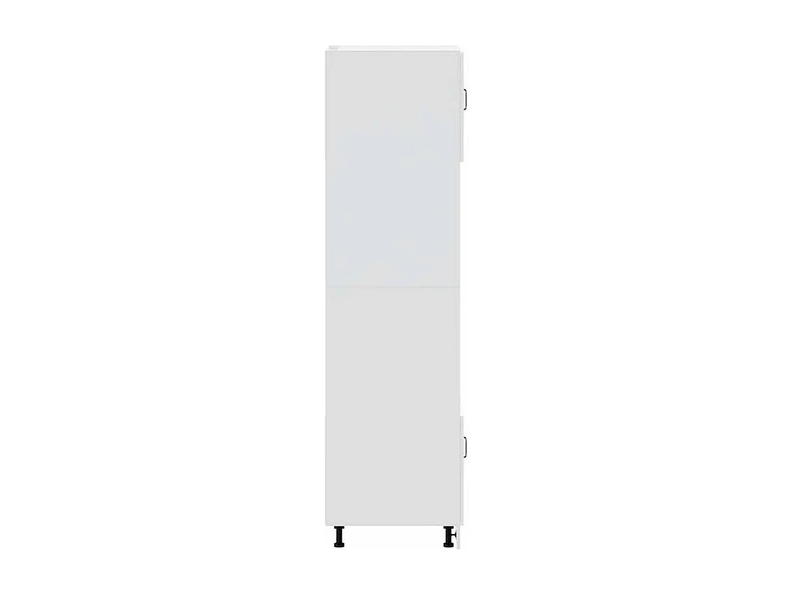 Armoire de four 2 pc Kalmar blanc brillant bois d'ingénierie