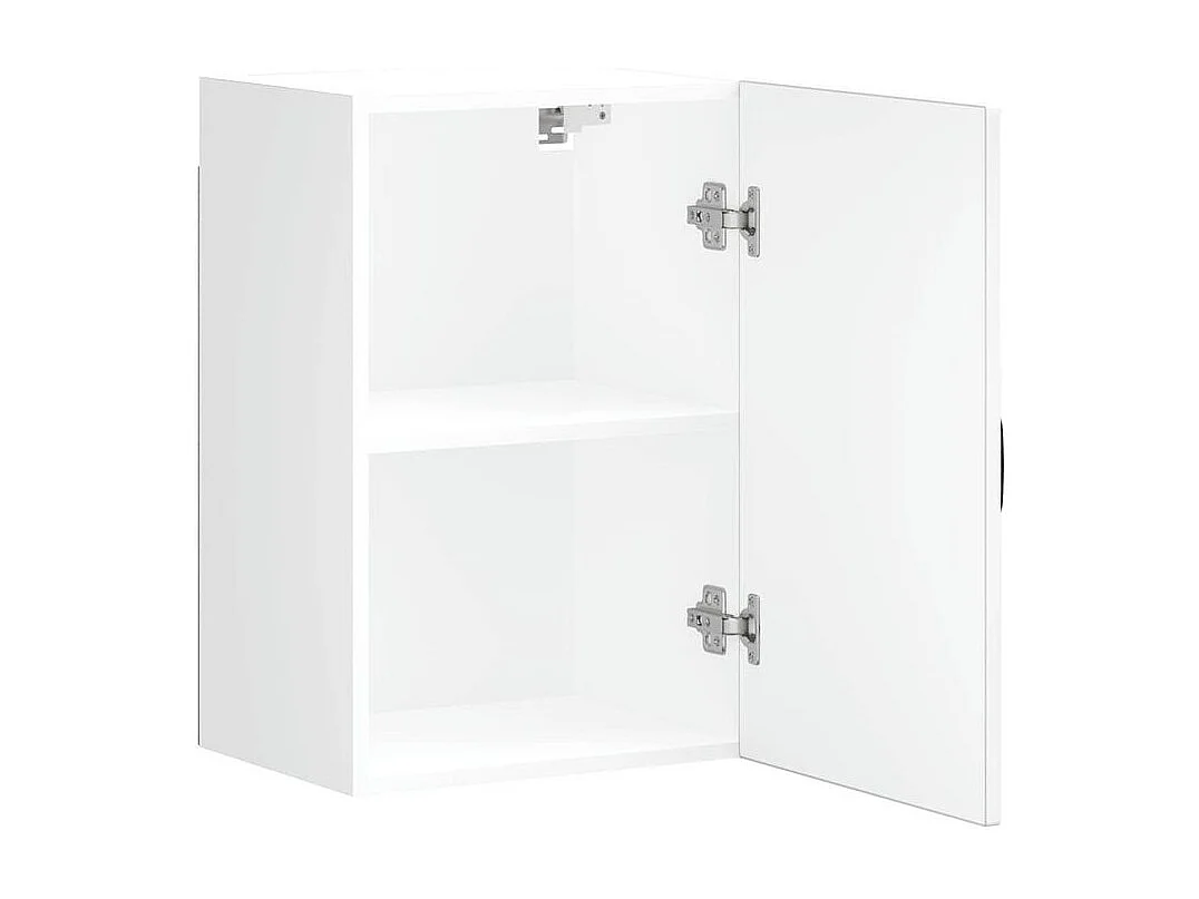 Armoire murale de cuisine Kalmar blanc brillant bois ingénierie