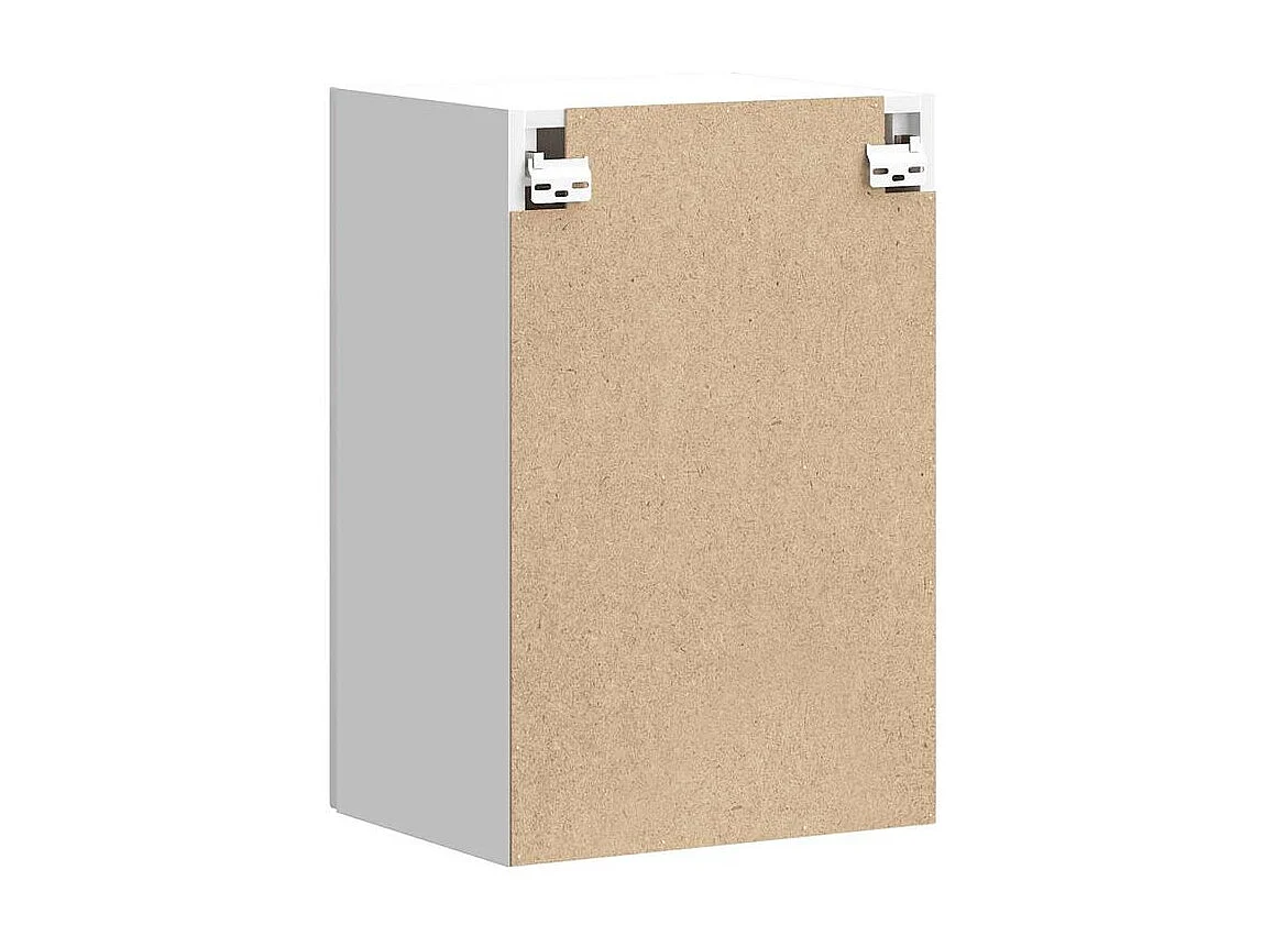 Armoire murale de cuisine Kalmar blanc brillant bois ingénierie
