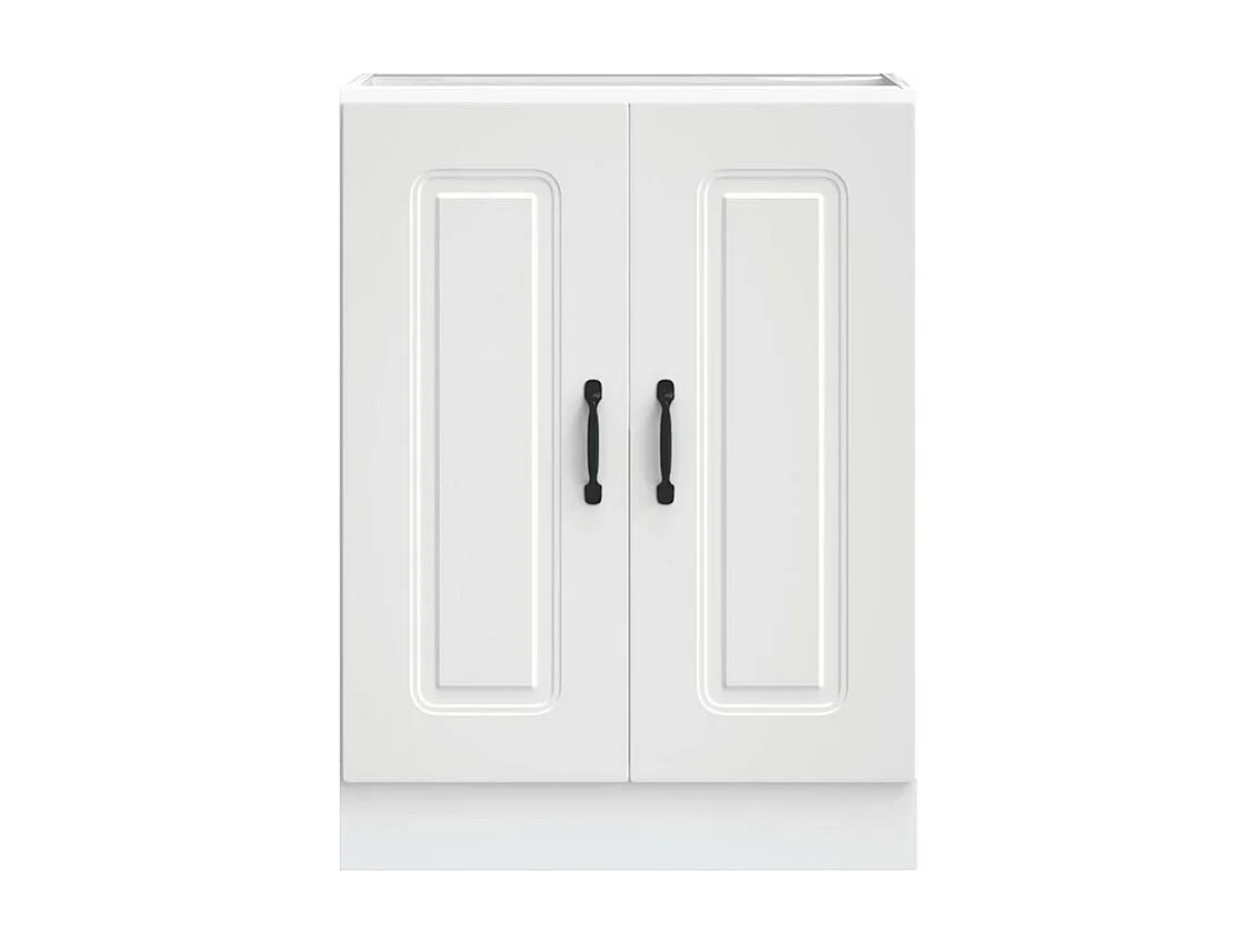 Meuble bas pour évier Kalmar blanc 60x46x81,5 bois ingénierie