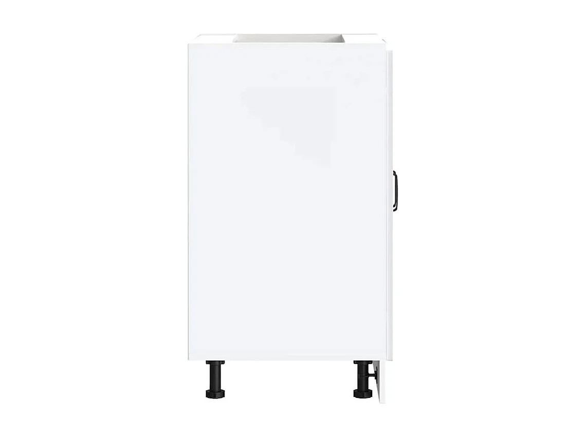 Meuble bas pour évier Kalmar blanc 60x46x81,5 bois ingénierie