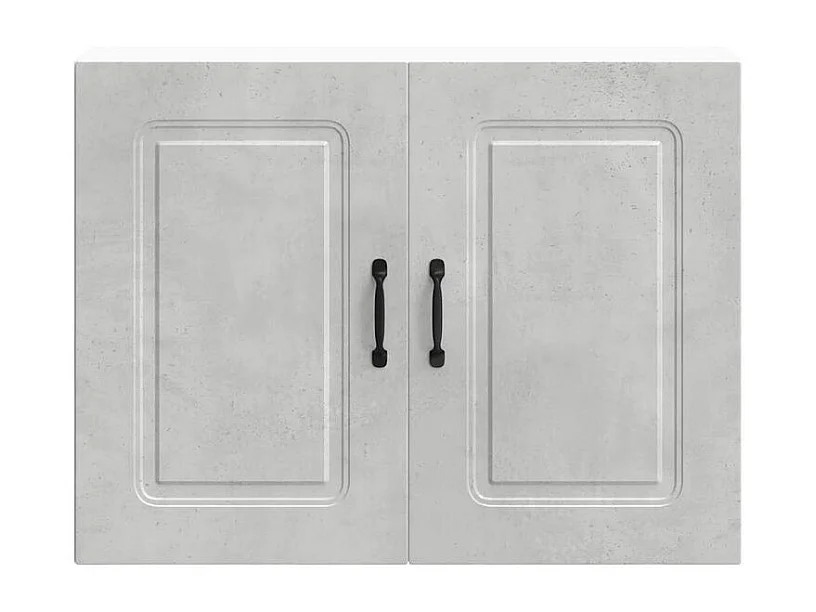 Armoire murale de cuisine Kalmar gris béton bois d'ingénierie