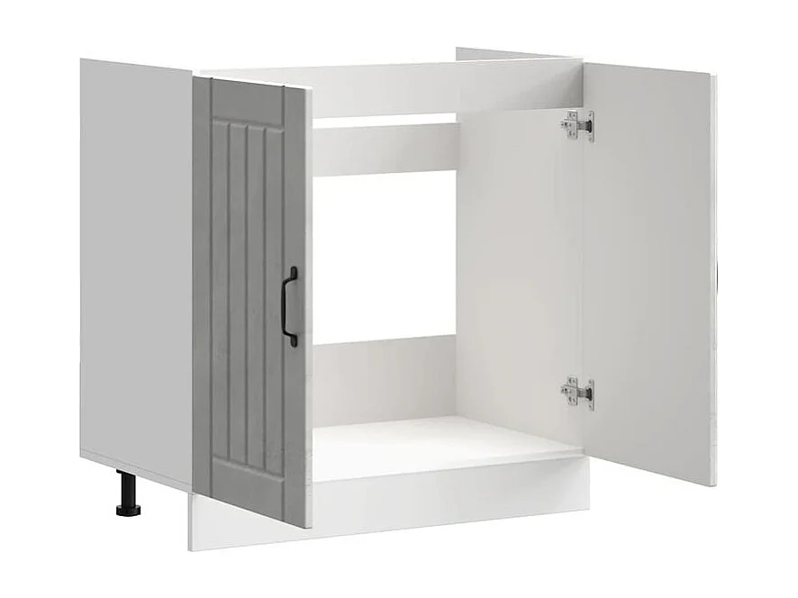 Meuble de base de lavabo Lucca gris béton bois ingénierie