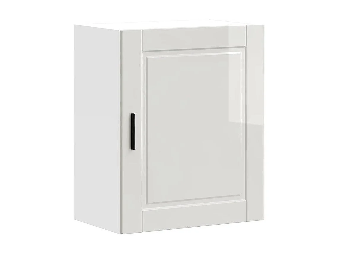 Armoire murale de cuisine Porto blanc brillant bois ingénierie