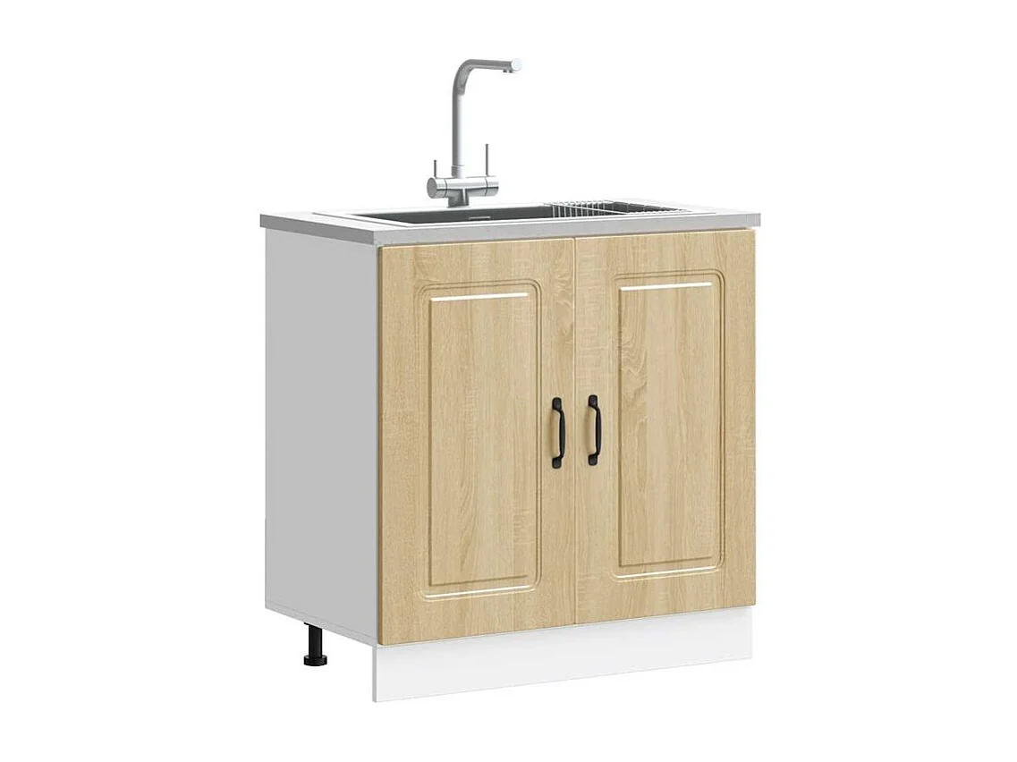 Meuble bas pour évier Kalmar chêne sonoma bois ingénierie