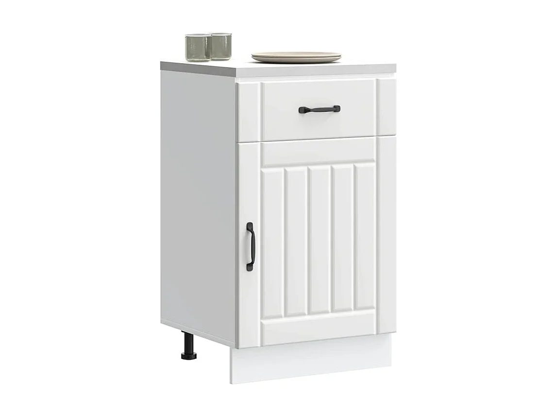 Armoire de cuisine Lucca blanc bois d'ingénierie