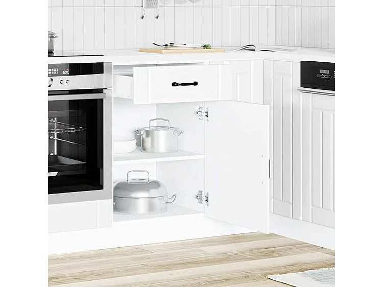 Armoire de cuisine Lucca blanc bois d'ingénierie