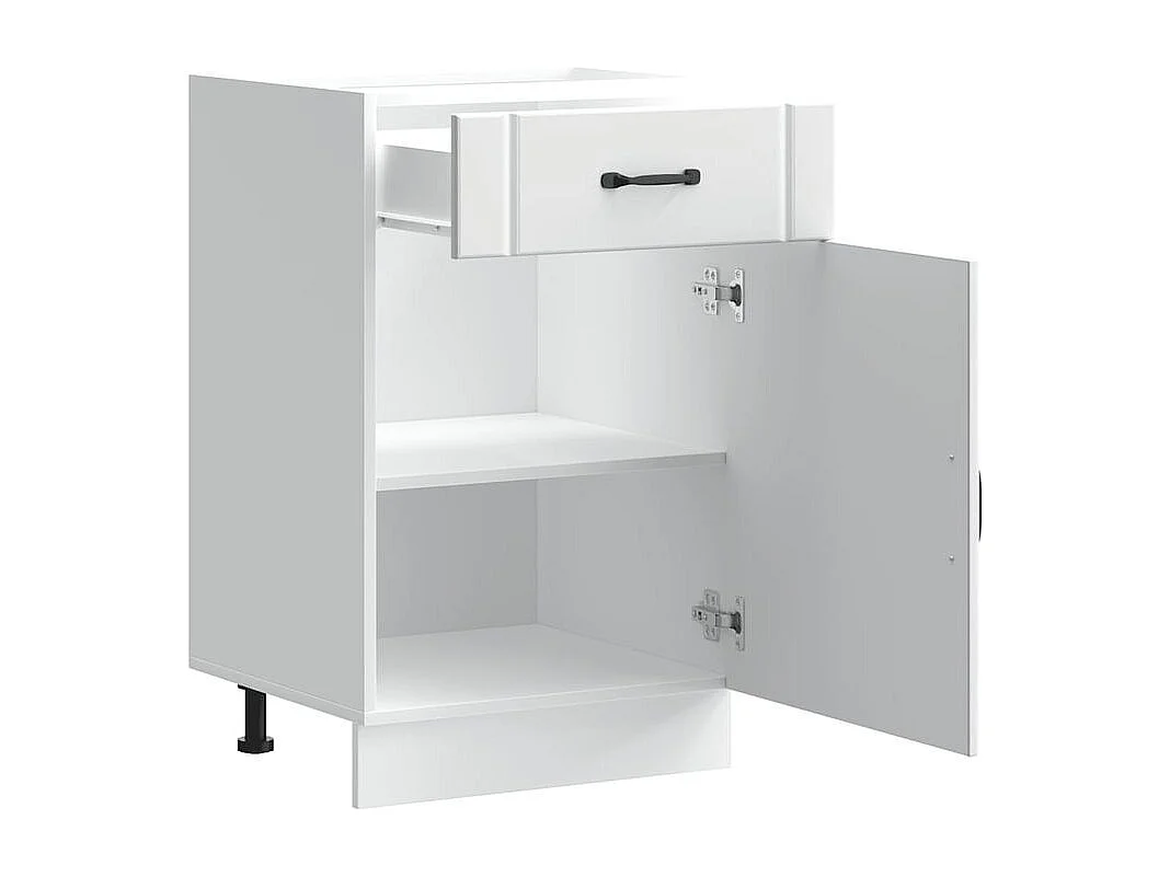 Armoire de cuisine Lucca blanc bois d'ingénierie